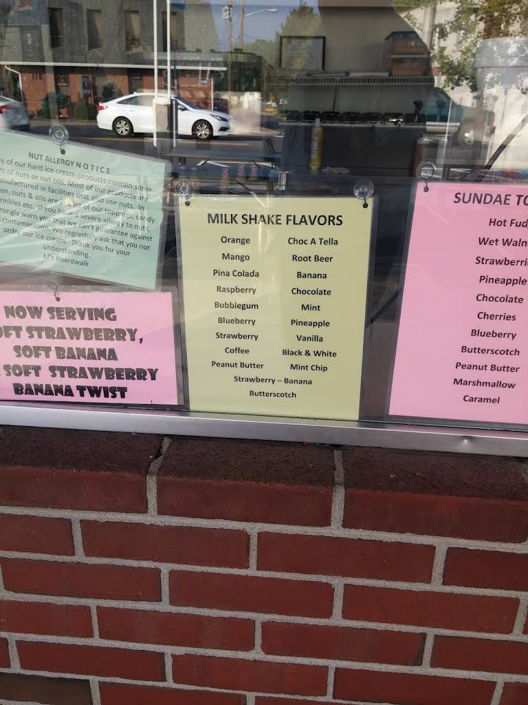 LJ'Z Boardwalk Menu 1